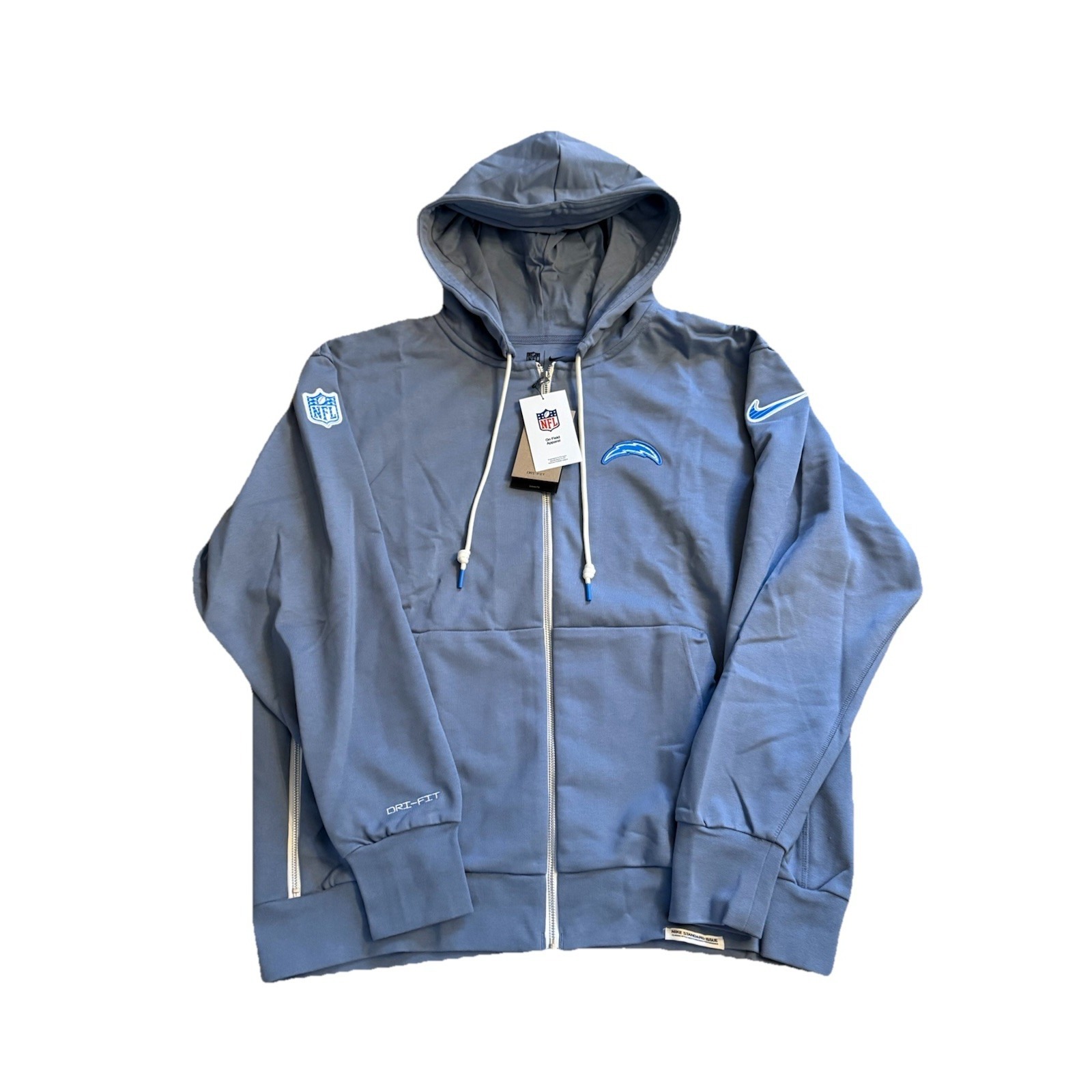 Nike San Diego Chargers Sideline Standard Issue Full-Zip Hoodie Blue Size Xl